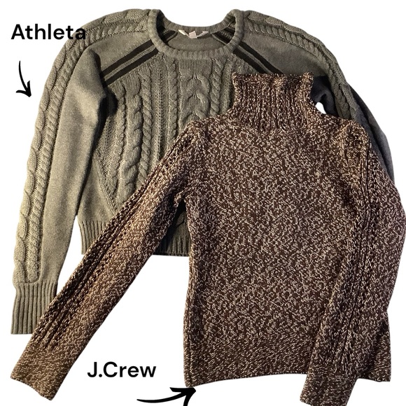 Athleta Sweaters - Bundle! Athleta and J. Crew Wool Sweaters size XS